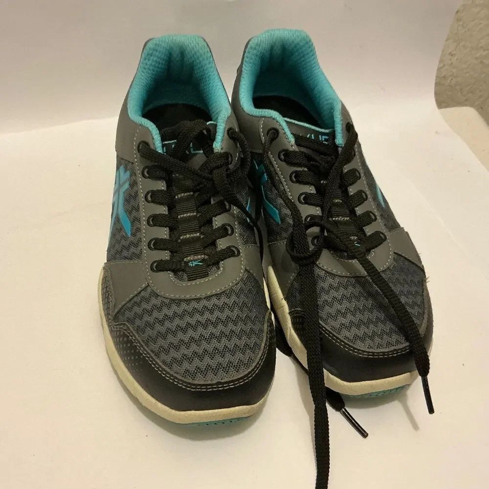 Kuru Quantum Women's Size 8 Gray Blue Mesh Leather Sneakers Shoes Comfort